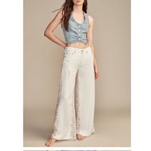Lucky Brand Palazzo Luquid Denim Luxe Palazzo